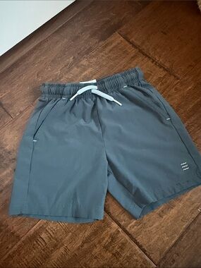 Kids Elastic-Waist Gray Active Shorts